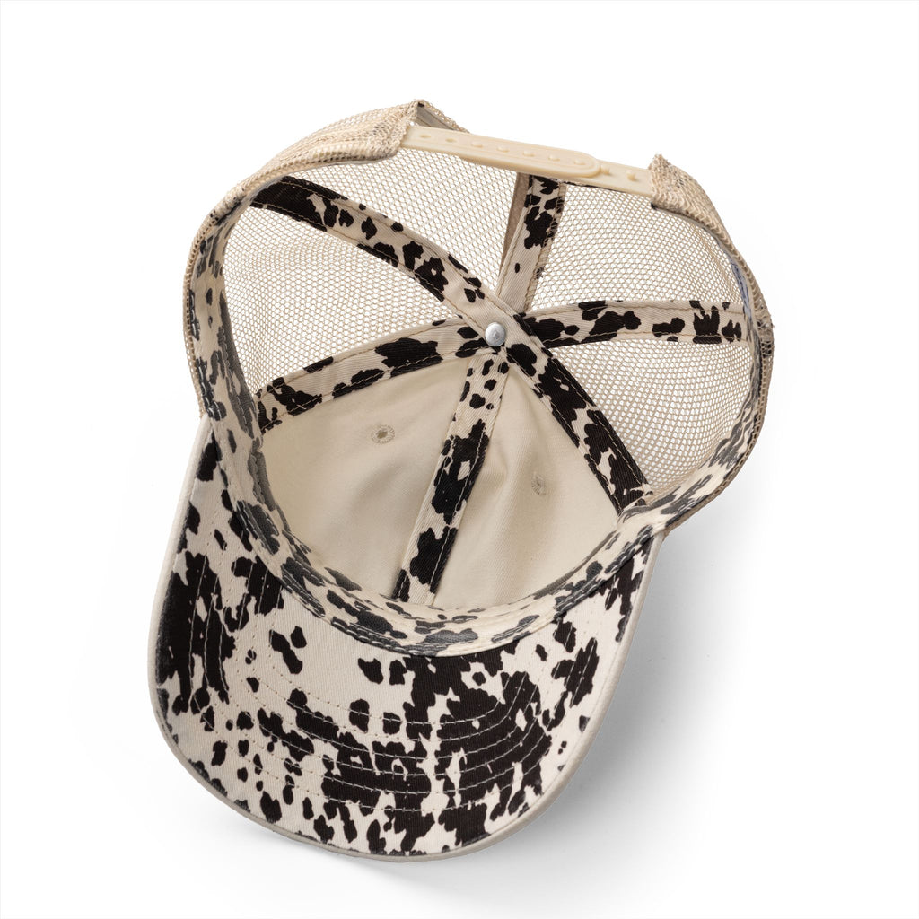 Longhorn and Roses Ponytail Women's Washed Mesh-Back Cap
