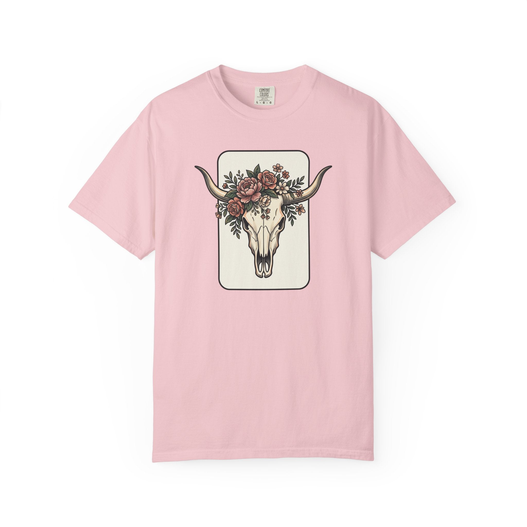 Cow Skull & Roses T-Shirt — Western Boho Graphic Tee