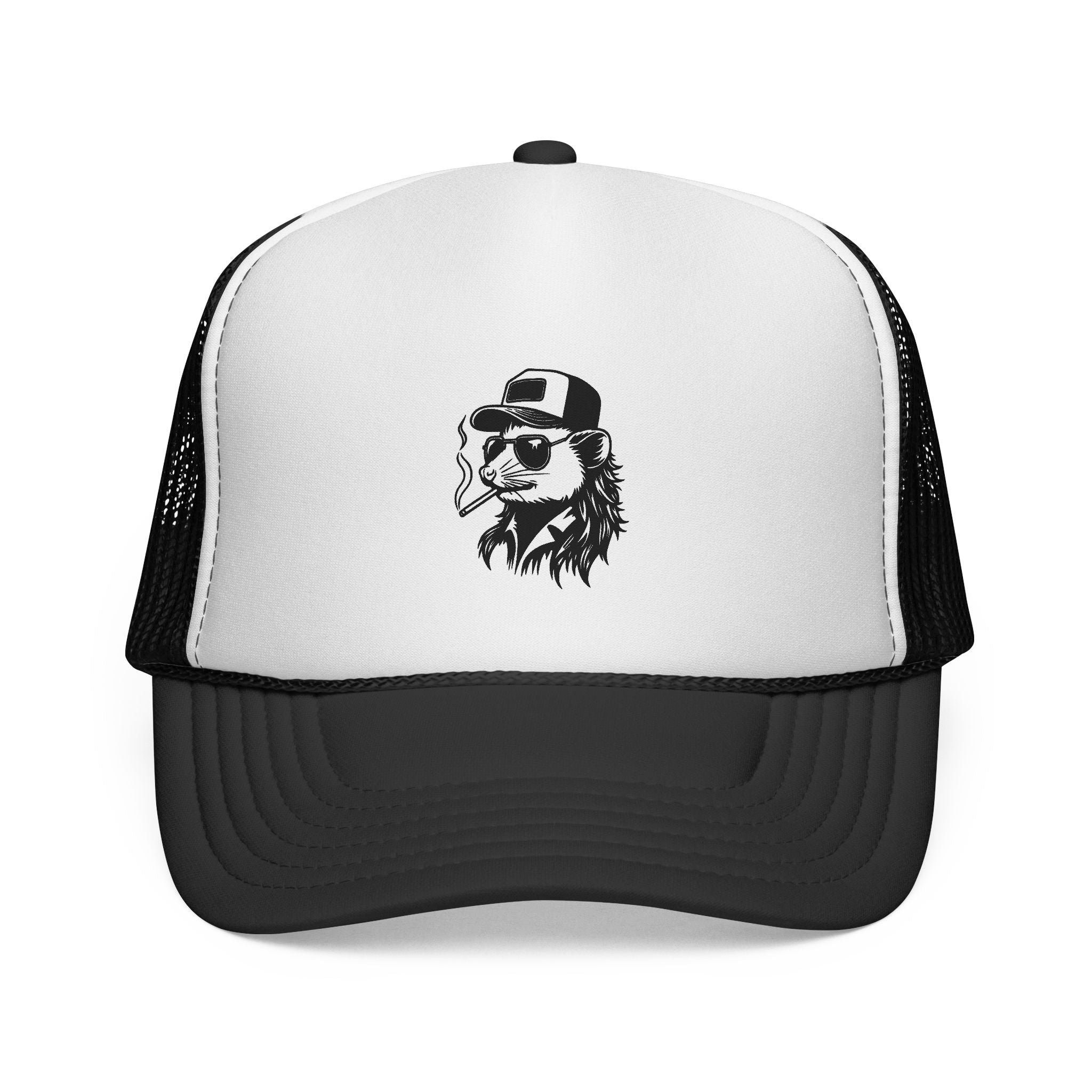 Trucker Cap — Vintage Possum with Sunglasses Mesh Hat