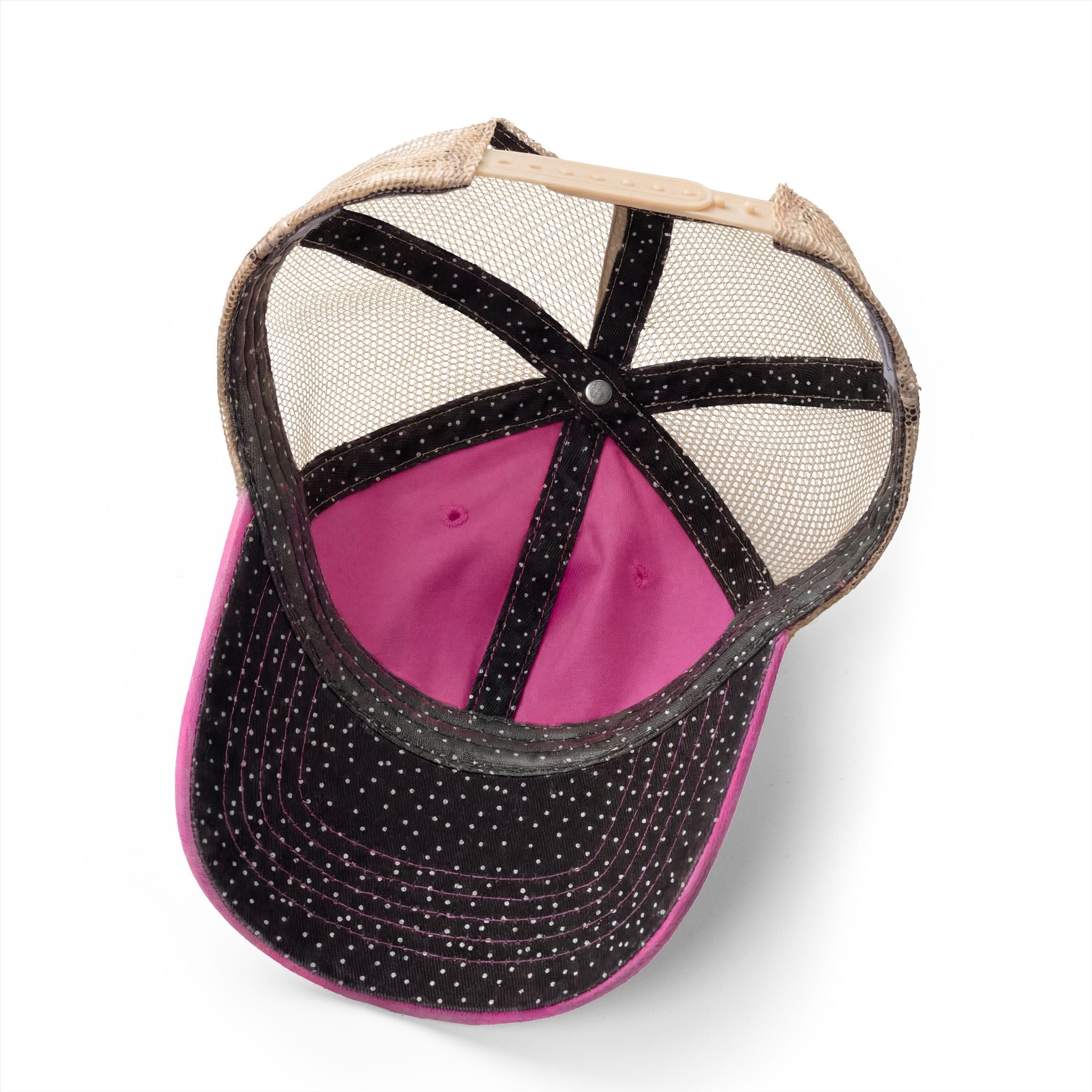 Longhorn and Roses Ponytail Women's Washed Mesh-Back Cap