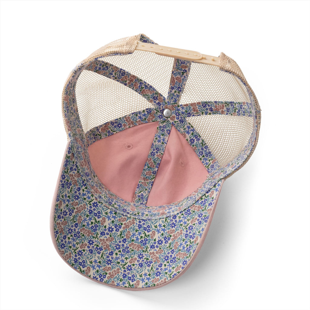 Longhorn and Roses Ponytail Women's Washed Mesh-Back Cap