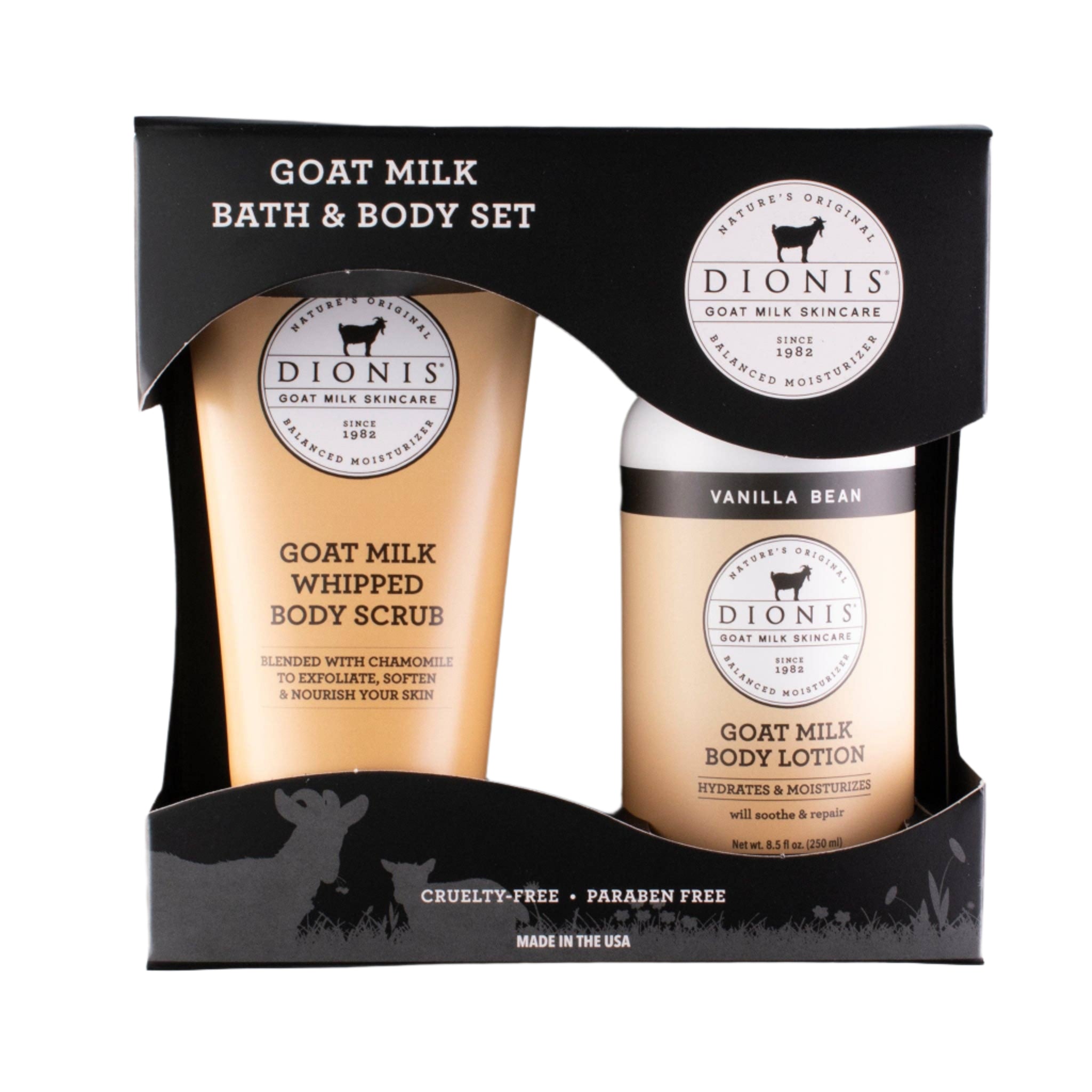 Dionis Vanilla Bean Goat Milk Bath & Body Gift Set