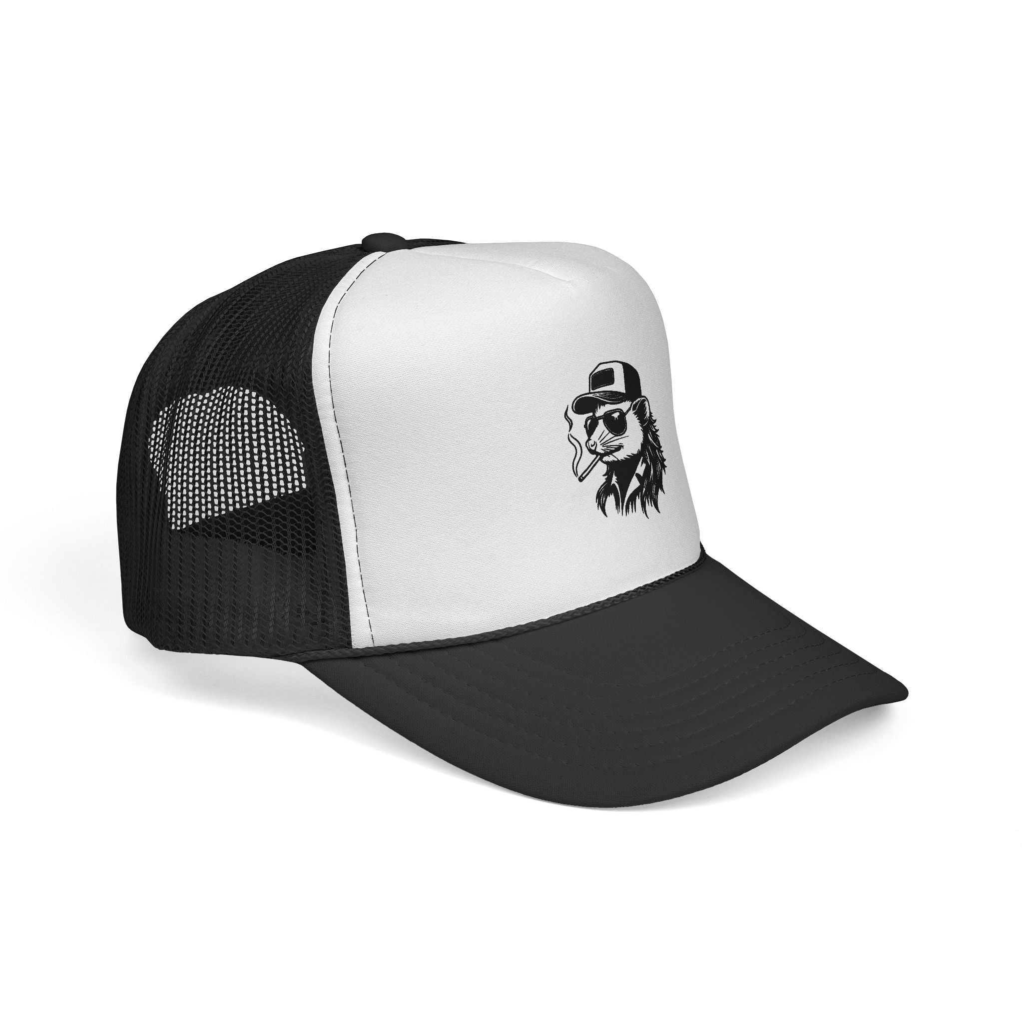 Trucker Cap — Vintage Possum with Sunglasses Mesh Hat