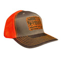 Flag Leather Patch Hat - Charcoal Grey/Safety Orange