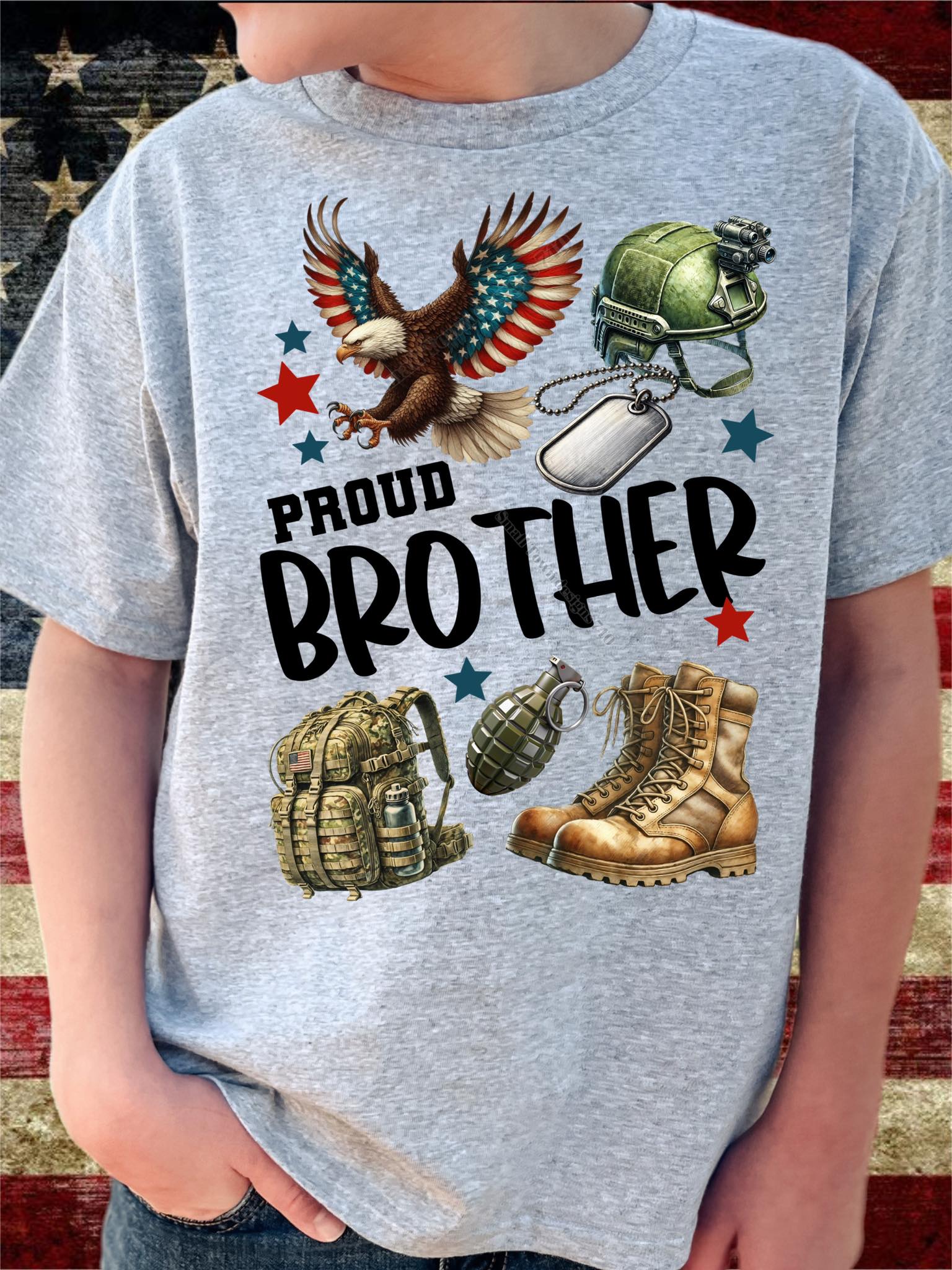 Proud Family matching Military T-shirts