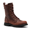 ROCKROOSTER Mantua Men's 8 inch Zip-sided Soft Toe Lug Sole Work Boots SAP130