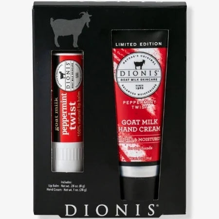 Dionis Peppermint Twist Lip & Hand Cream  Set