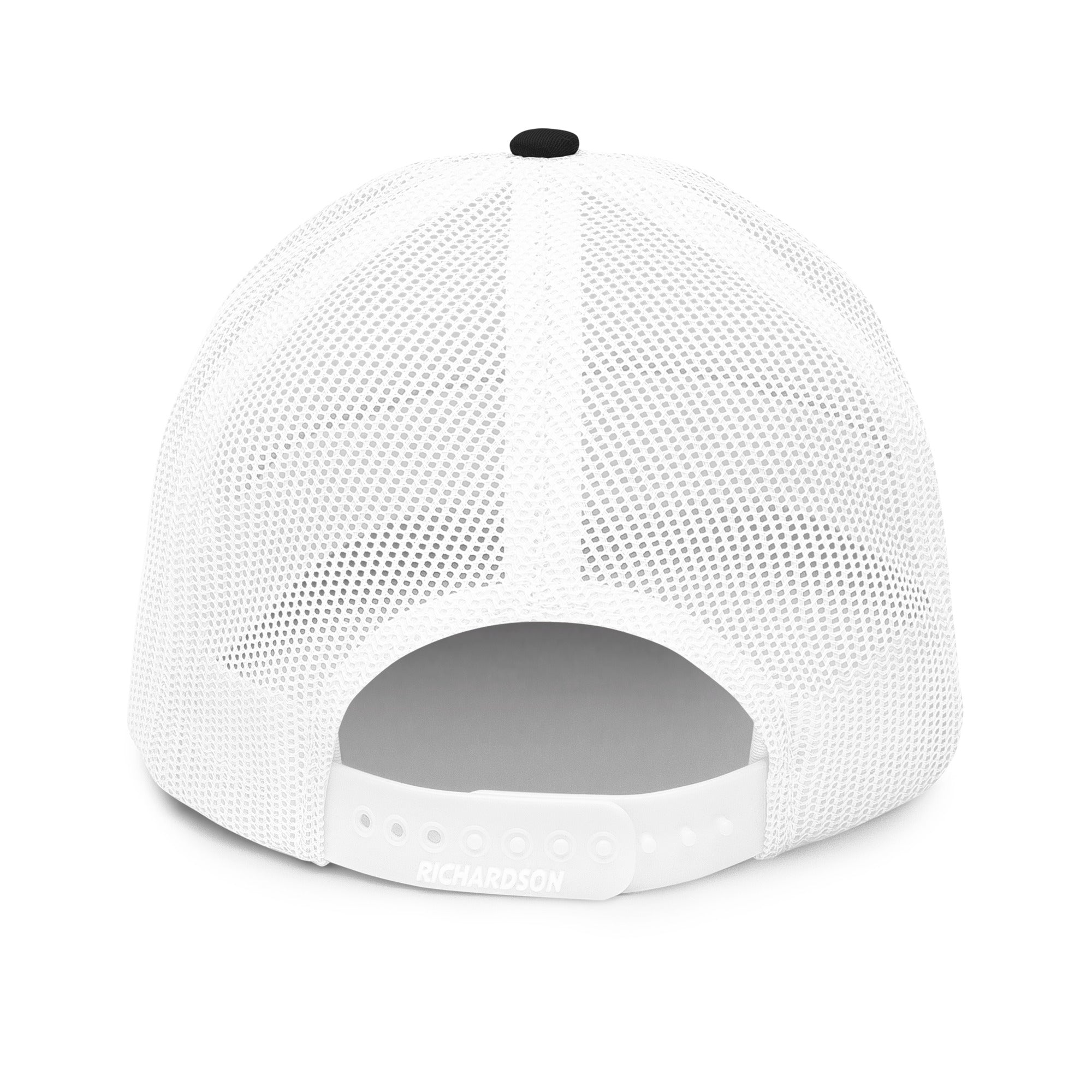 Snap Back Embroidered Hat -  Black/White