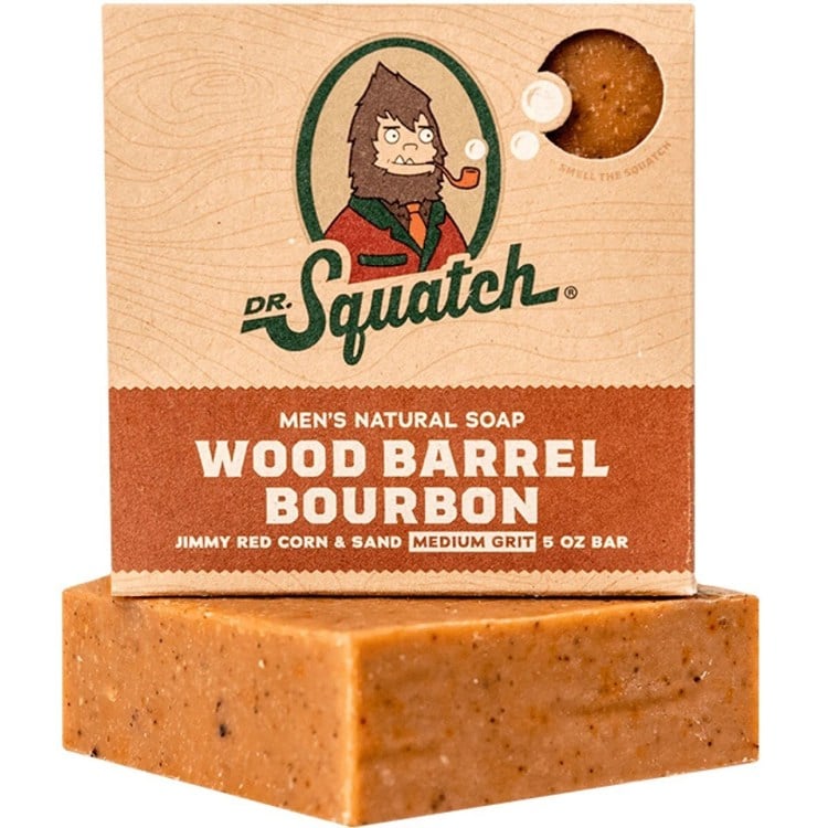 Dr. Squatch Wood Barrel Bourbon Bar Soap
